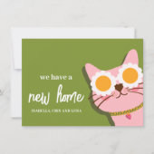 キャットニューハウス引越し案内カード 招待状 (正面)