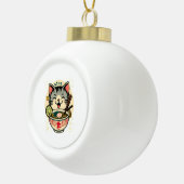 キャットヌードル日本のアニメがかわいい猫 セラミックボールオーナメント (右)