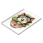 キャットヌードル日本のアニメがかわいい猫 ノートブック (左側)