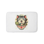 キャットヌードル日本のアニメがかわいい猫 バスマット (正面)