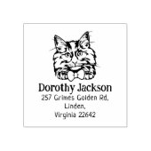 キャットノルウェーの森差出人住所 ラバースタンプ (インプリント)