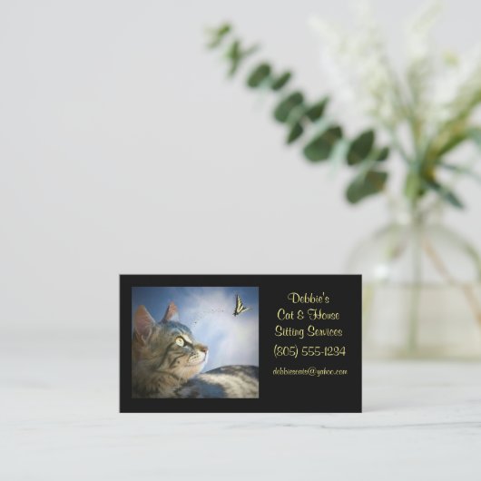キャットハウスジスティングビジネスカード 名刺 (スタンド正面)