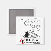 キャットハターサーフィン磁石 マグネット (正面/裏面)