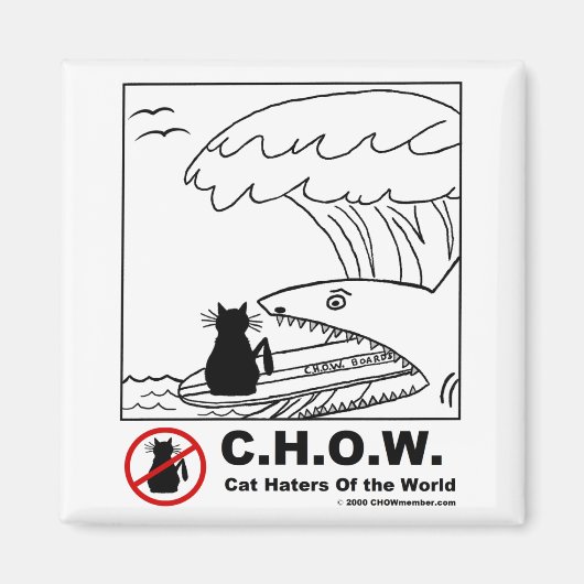 キャットハターサーフィン磁石 マグネット (正面)