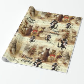 キャットハッピーバースデーソングオーケストラ ラッピングペーパー (アンロールド)