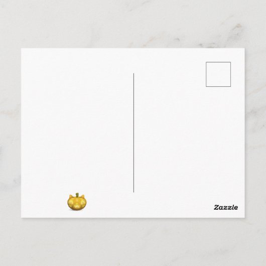 キャットハロウィーンのカボチャのちょうちん ポストカード (裏面)