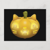 キャットハロウィーンのカボチャのちょうちん ポストカード (正面)