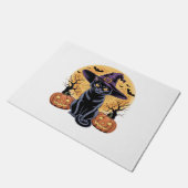 キャットハロウィーンカボチャ必須Tシャツ ドアマット (アングル)