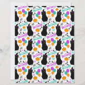 キャットハロウィーンスクラップブック紙イン白 (裏面)