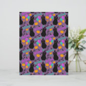 キャットハロウィーンスクラップブック紙イン紫 (スタンド正面)