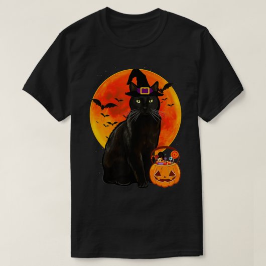 キャットハロウィーンボンベイハロウィーンのカボチャのちょうちんパンプキン Tシャツ (デザイン正面)