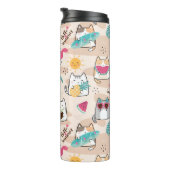 キャットハローサマービーチ子猫バケーション タンブラー (回転右)