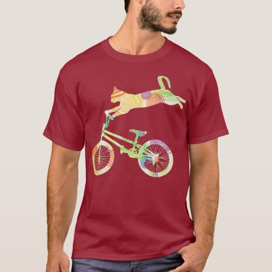 キャットバイクサイクリング自転車 – ギフトコレクション Tシャツ (正面)