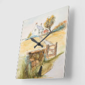 キャットバイザゲート スクエア壁時計 (傾斜)