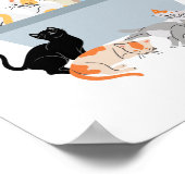 キャットバスルームのウォールアート ポスター (角)