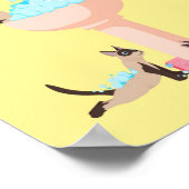 キャットバスルームのウォールアート ポスター (角)