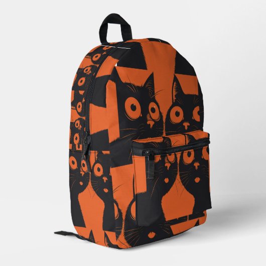 キャットバックパック | かわいい新学期バッグ 子供へ プリントバックパック (裏面左端)