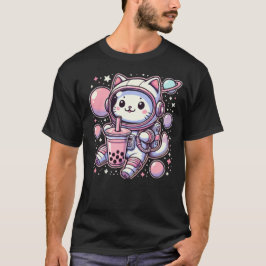 キャットバブルボバティー宇宙宇宙飛行士アニメ Tシャツ