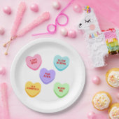 キャットバレンタインキャンディハート紙プレート ペーパープレート (パーティー)