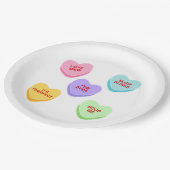 キャットバレンタインキャンディハート紙プレート ペーパープレート (アングル)