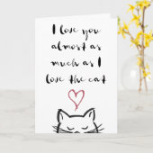 キャットバレンタインデーのカード カード (黄色い花)