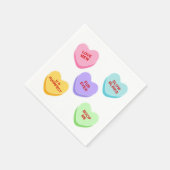 キャットバレンタインハート紙ナプキン スタンダードカクテルナプキン (角)