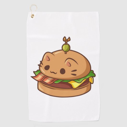 キャットバーガー2 ゴルフタオル (正面)
