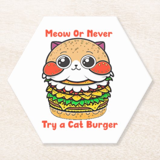 キャットバーガー ペーパーコースター (正面)