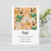 キャットバースデーパーティーイングリッシュアフタヌーンティー 招待状 (スタンド正面)
