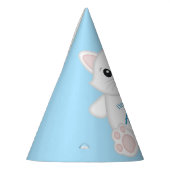 キャットバースデーパーティー子猫ブルー パーティーハット (左)