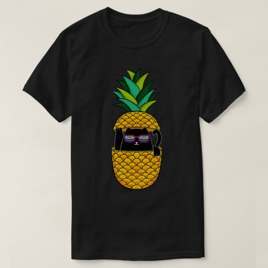 キャットパイナップル Tシャツ (デザイン正面)