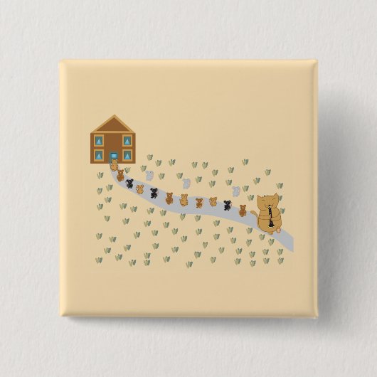 キャットパイパーボタン 缶バッジ (正面)