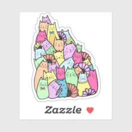 キャットパイルノートパソコンステッカー シール