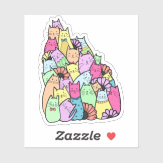 キャットパイルノートパソコンステッカー シール