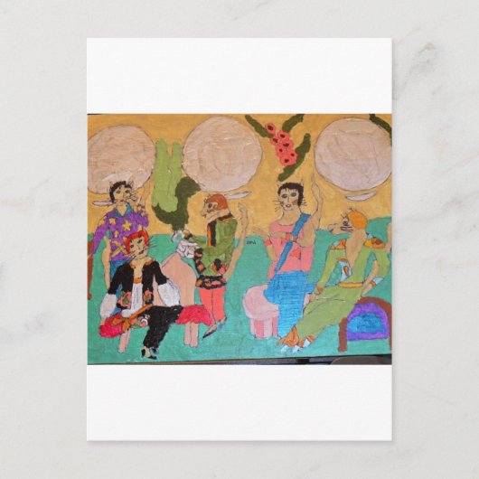 キャットパジャマパーティー ポストカード (正面)