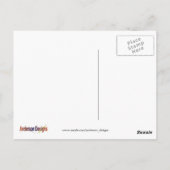 キャットパステルオレンジアンドホワイト虎猫オンブルー ポストカード (裏面)