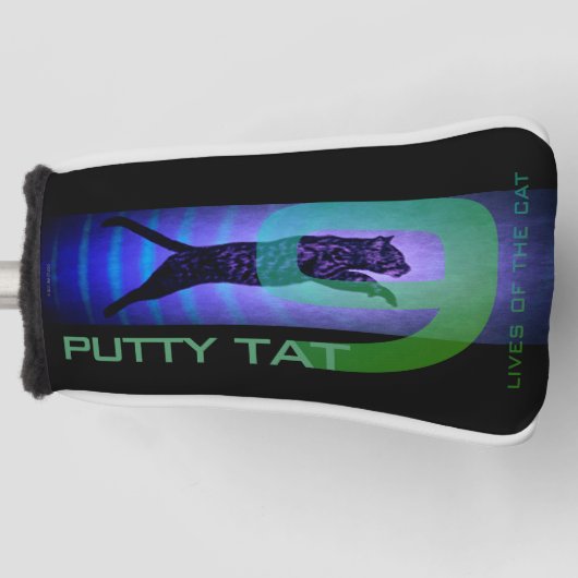 キャットパターカバーの9人暮らし ゴルフヘッドカバー (正面)