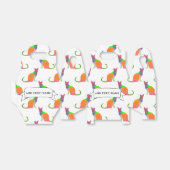 キャットパターンパーティーデコール名前をカスタムする フェイバーボックス (折り畳みなし)