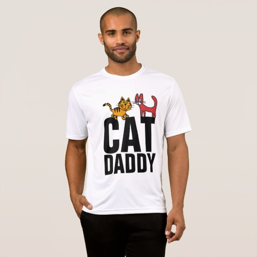 キャットパパおもしろいパパメンズTシャツ Tシャツ (正面フル)