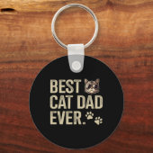キャットパパフォーファーズデイ誕生日クリスマス キーホルダー (正面)