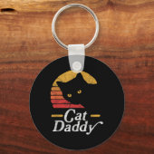 キャットパパヴィンテージ80年代スタイルキャットレトロディストリース キーホルダー (正面)