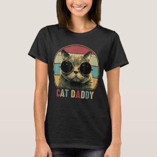 キャットパパヴィンテージ80年代スタイルキャットレトロディストリース Tシャツ