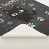 キャットパパ醜いクリスマスセーターPajama Kitty Cat シェルパブランケット (3/4)
