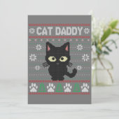 キャットパパ醜いクリスマスセーターPajama Kitty Cat シーズンカード (スタンド正面)