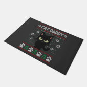 キャットパパ醜いクリスマスセーターPajama Kitty Cat ドアマット (アングル)