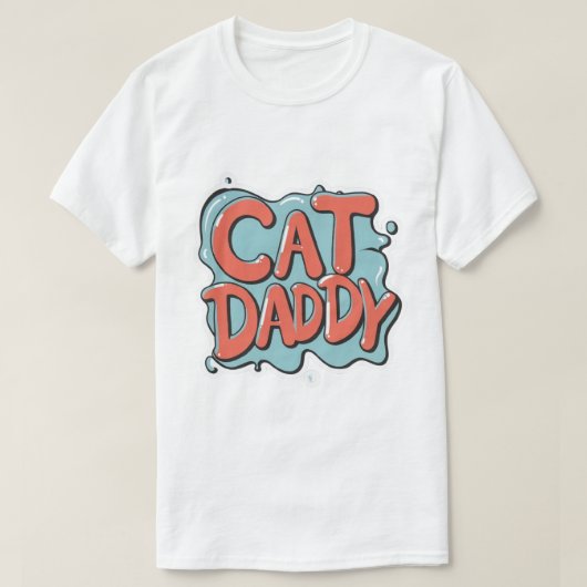 キャットパパ、猫好き父親ペットパパ動物キャットパパ Tシャツ (デザイン正面)
