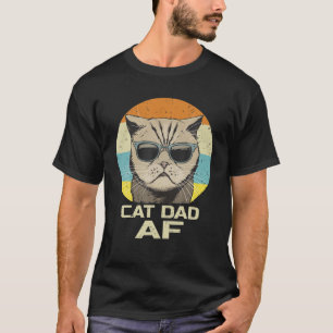 キャットパパAFサングラスヴィンテージレトロファおもしろいーズ Tシャツ