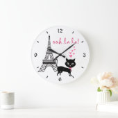 キャットパリ時計 ラージ壁時計 (ホーム)