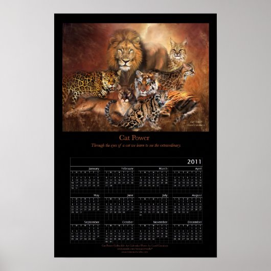 キャットパワー 2011 アートカレンダーポスター ポスター (正面)
