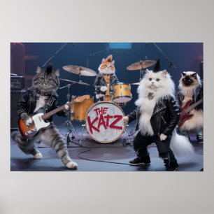 キャットパンクロックバンド ポスター
